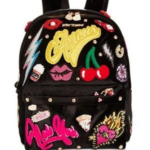 Sold ❤Betsy Johnson Velvet Diva Packpack